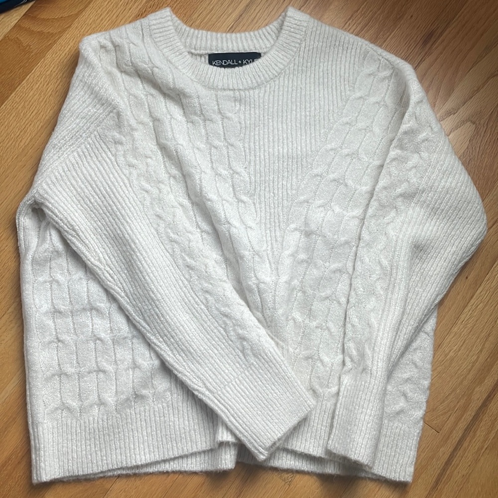 Kendal and Kylie cable knit sweater